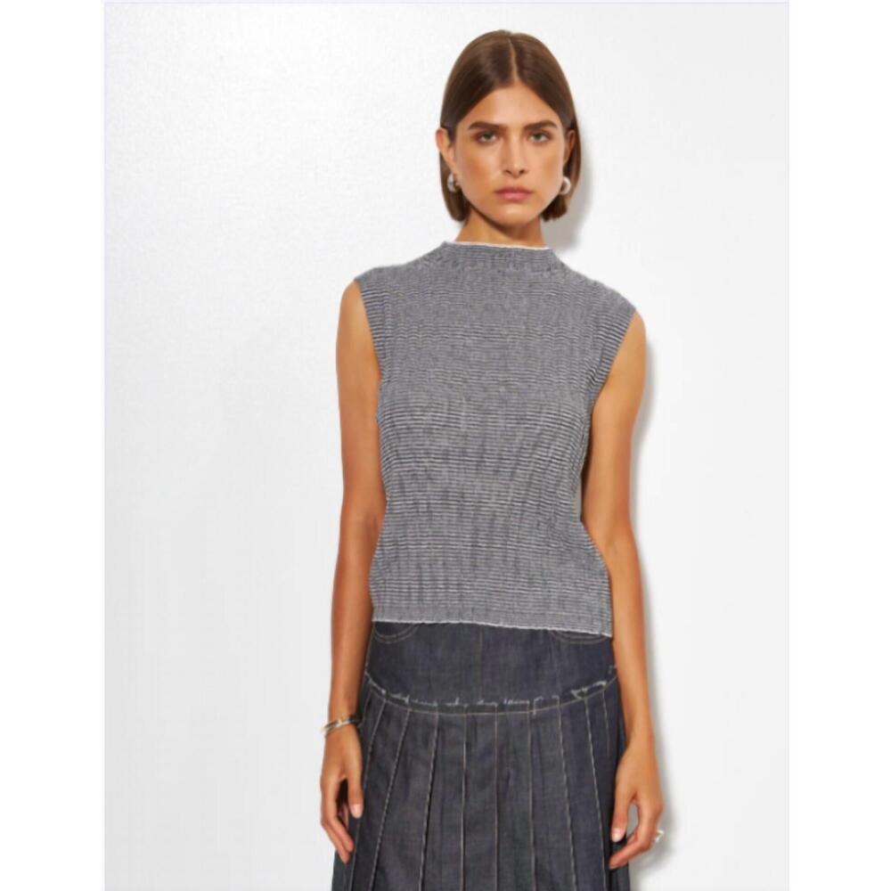 NEW LINE reagan sweater tank in salt pepper